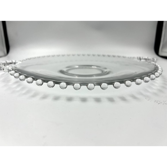 Vintage Candlewick Imperial Glass Beaded Serving Plate 11.5" - Picture 2 of 4